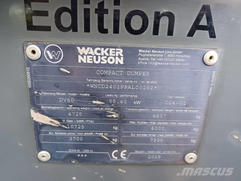Wacker Neuson DV 60 Minidumpperit