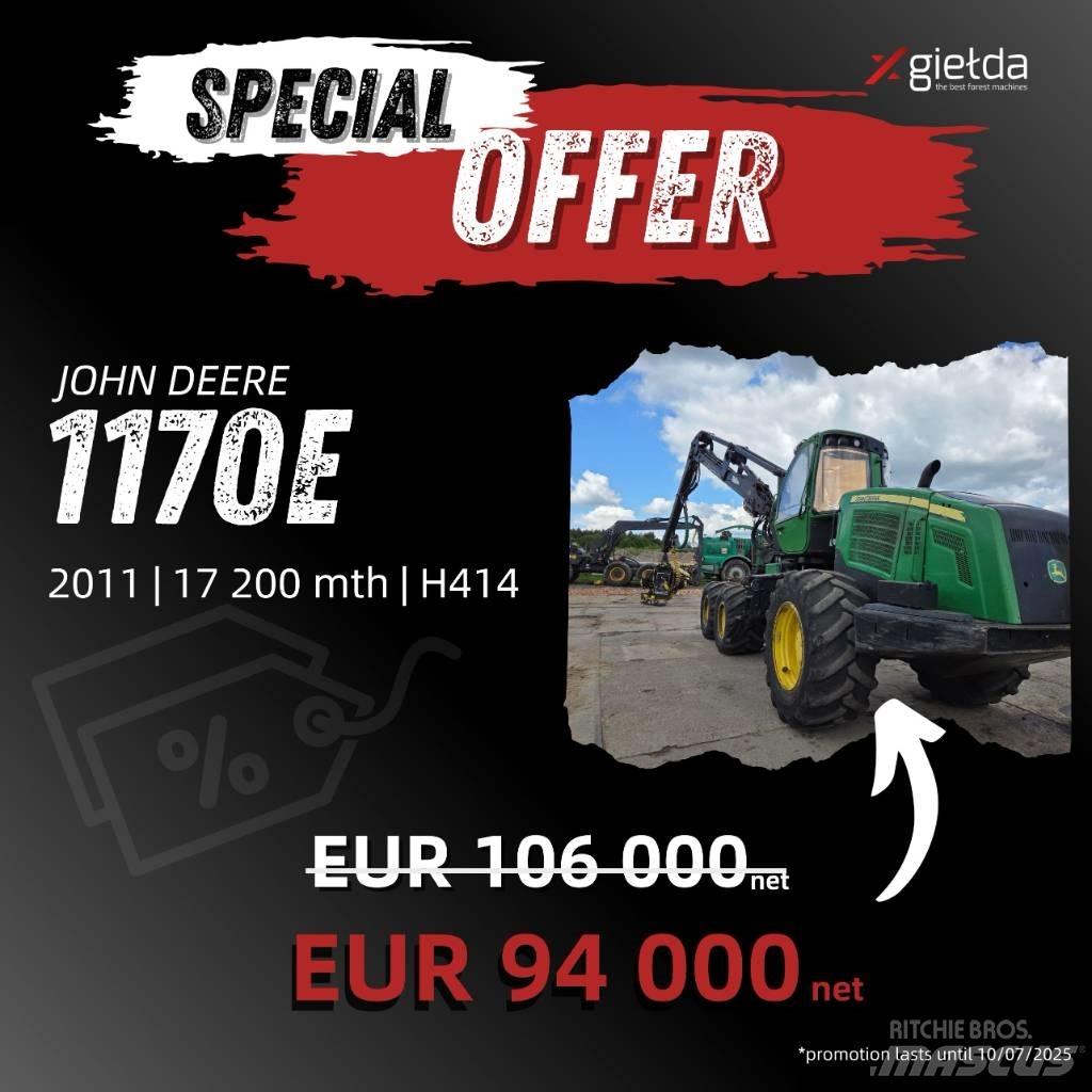 John Deere 1170 E Harvesterit