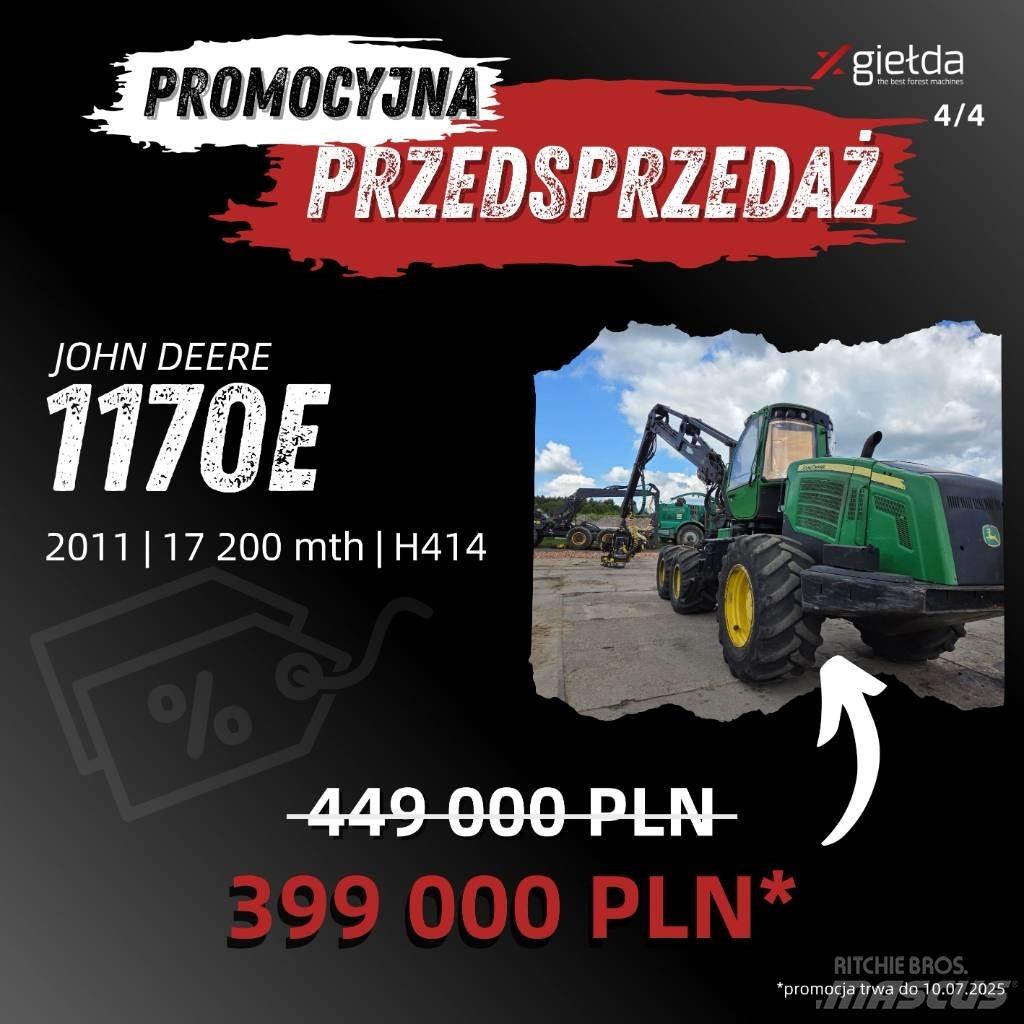 John Deere 1170 E Harvesterit
