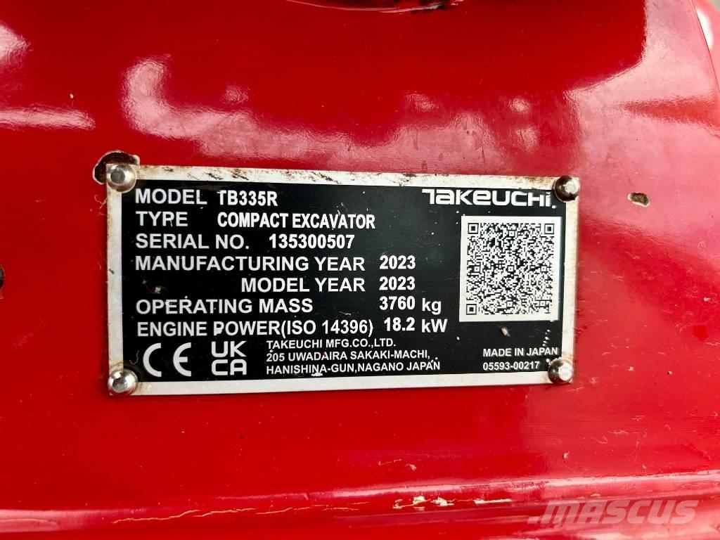 Takeuchi TB 335R V3 Minikaivukoneet < 7t
