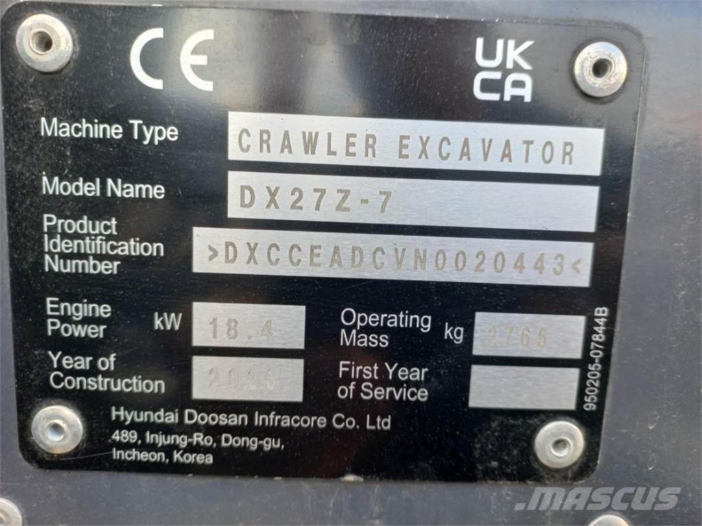 Develon DX27Z-7 Muut maatalouskoneet