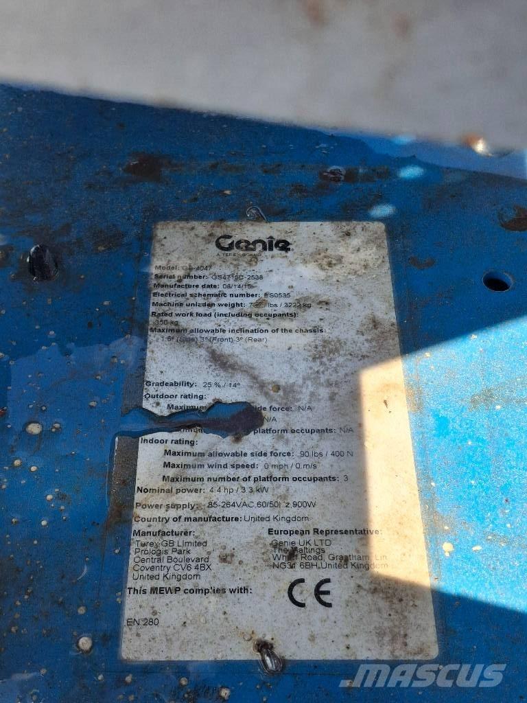 Genie GS4047 Saksilavat
