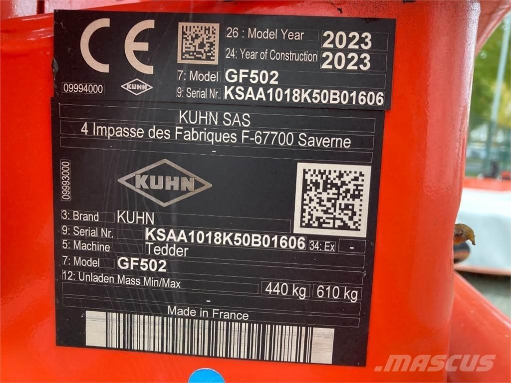 Kuhn GF 502 Pöyhimet ja haravat