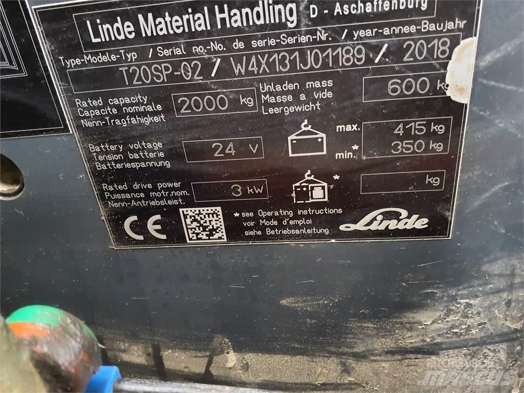 Linde T20SP kurz Lavansiirtotrukit