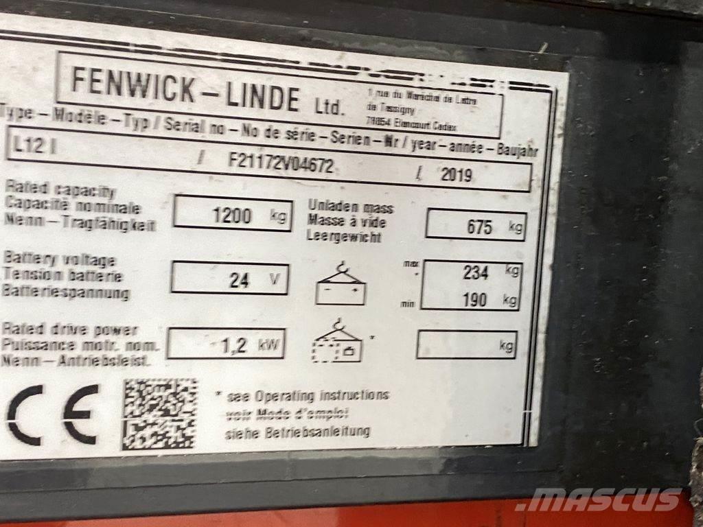 Linde L12 I Käyden ajettavat pinoamistrukit