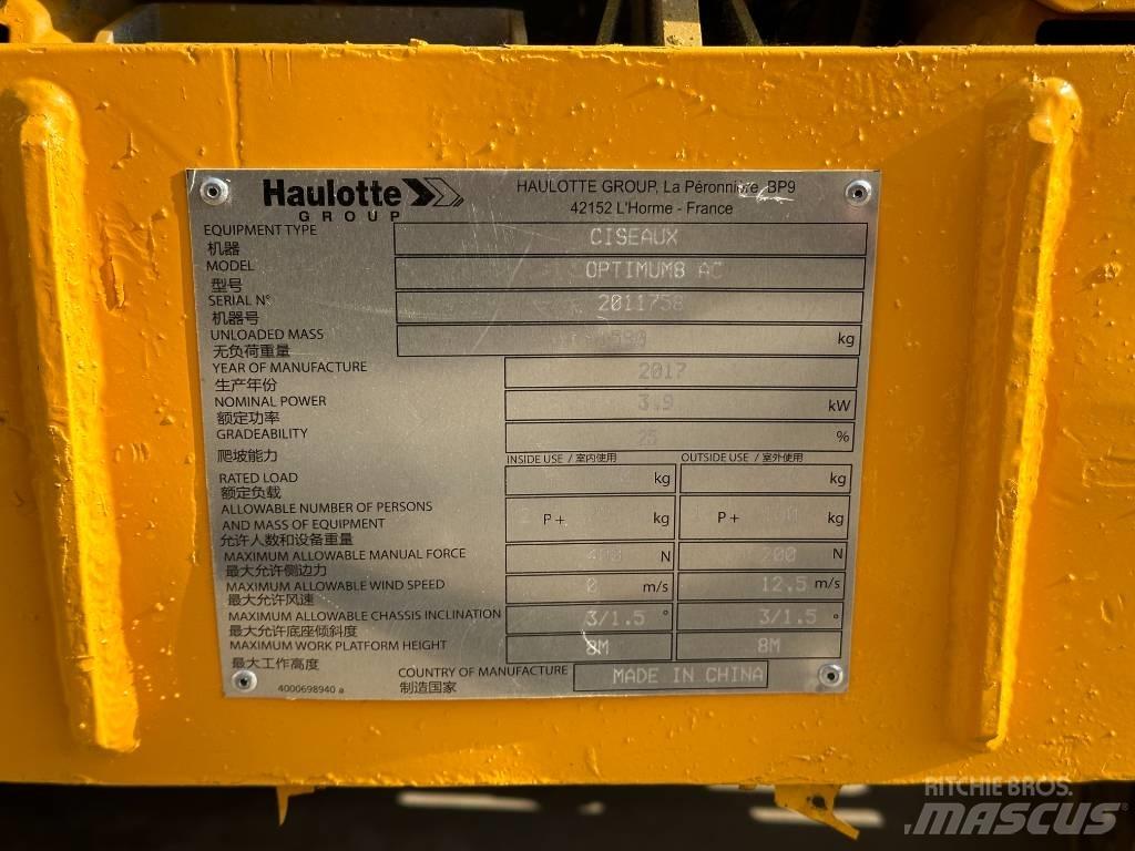 Haulotte OPTIMUM 8 Saksilavat