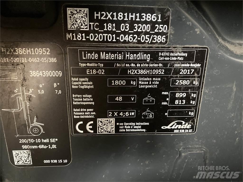 Linde E18 Sähkötrukit