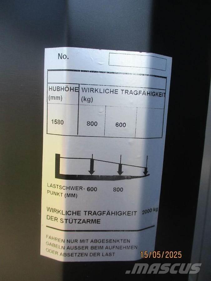 BT SWE 080L Käyden ajettavat pinoamistrukit