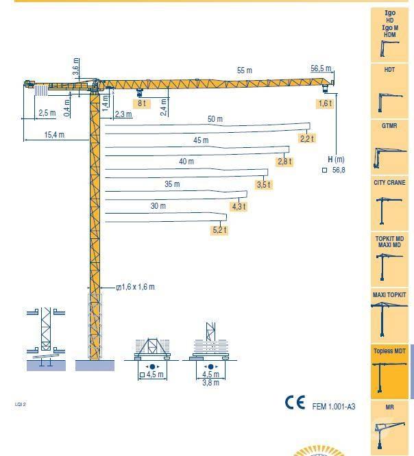 Potain MDT 132 G8 Torninosturit