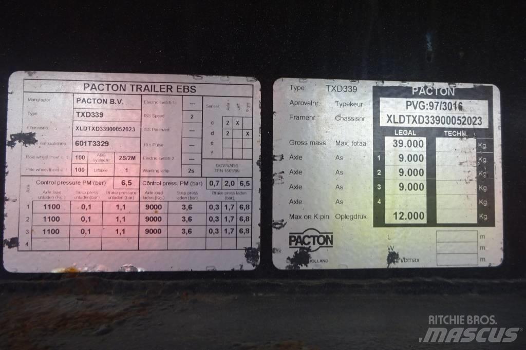 Pacton TXD339 Lavapuoliperävaunut