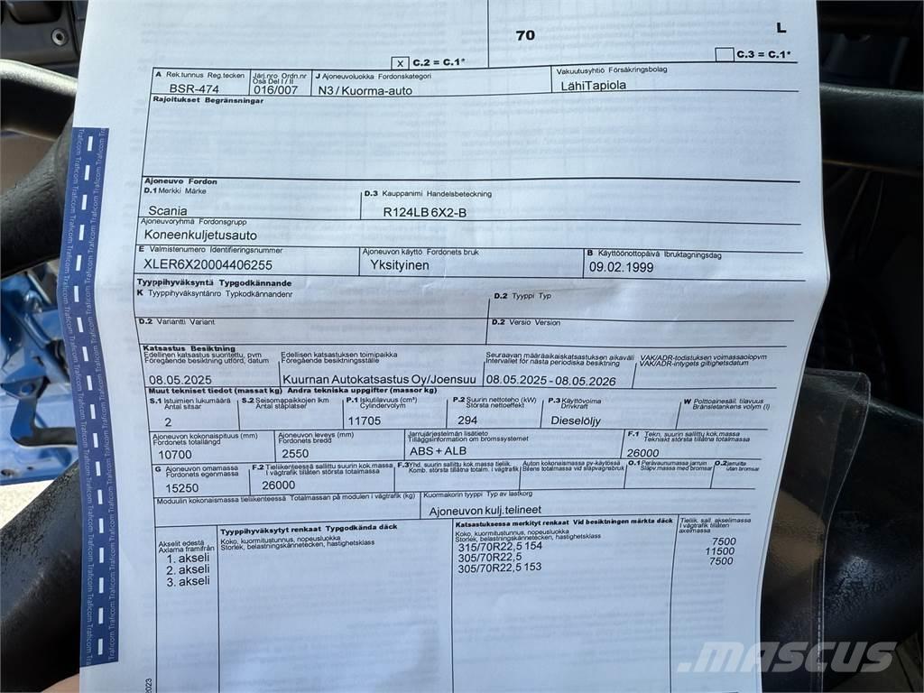 Scania R124 6X2 Nosturiautot
