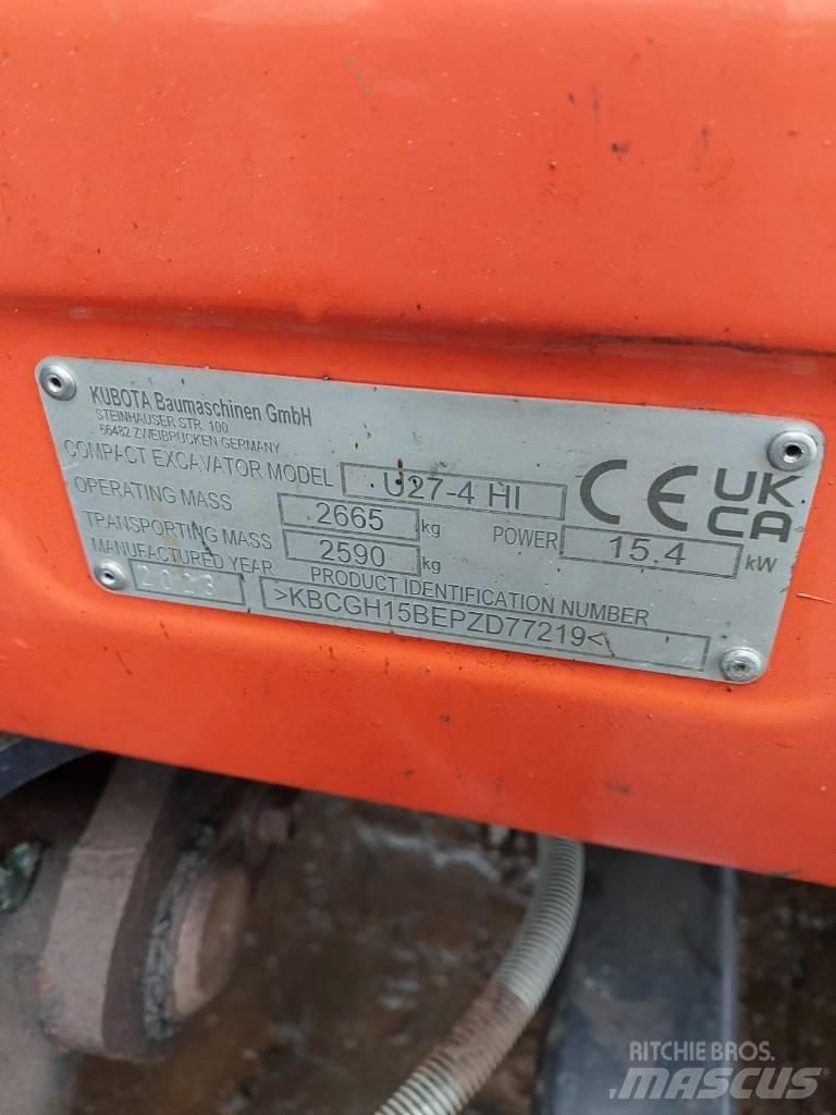 Kubota U 27-4 Minikaivukoneet < 7t