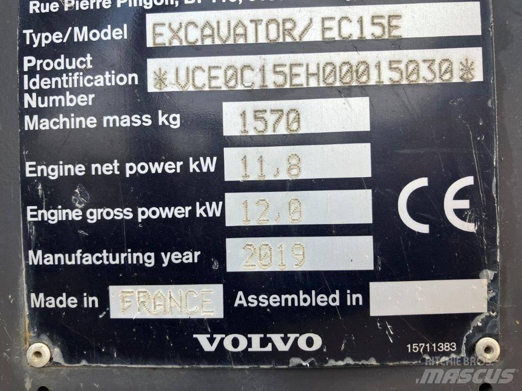 Volvo EC 15 E Minikaivukoneet < 7t