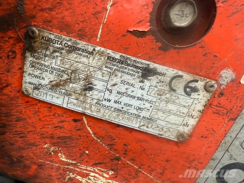 Kubota U 17-3 Minikaivukoneet < 7t