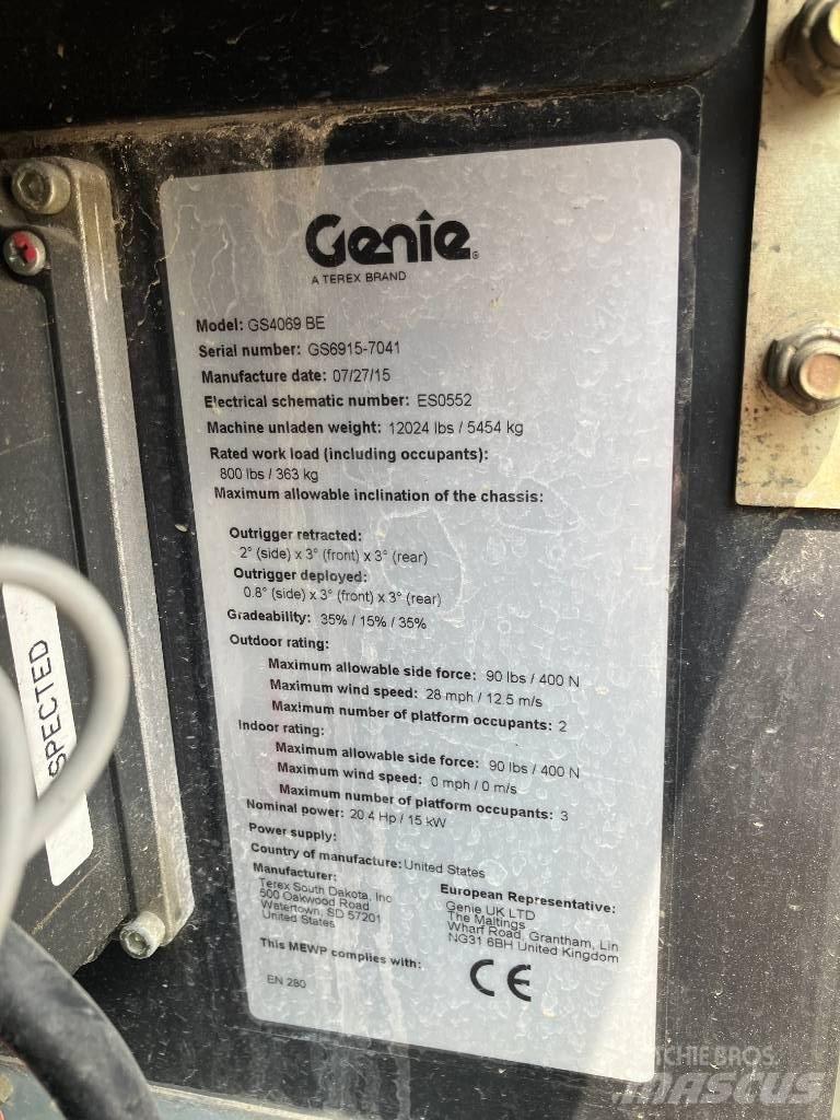 Genie GS 4069 BE Saksilavat