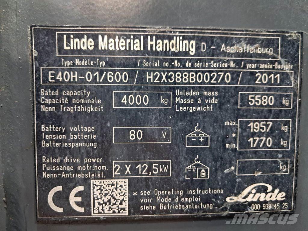 Linde E40H-01/600 Sähkötrukit