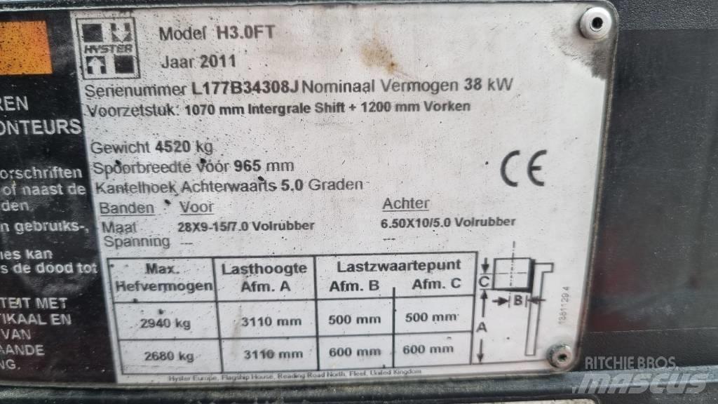 Hyster H 3.00 FT Nestekaasutrukit