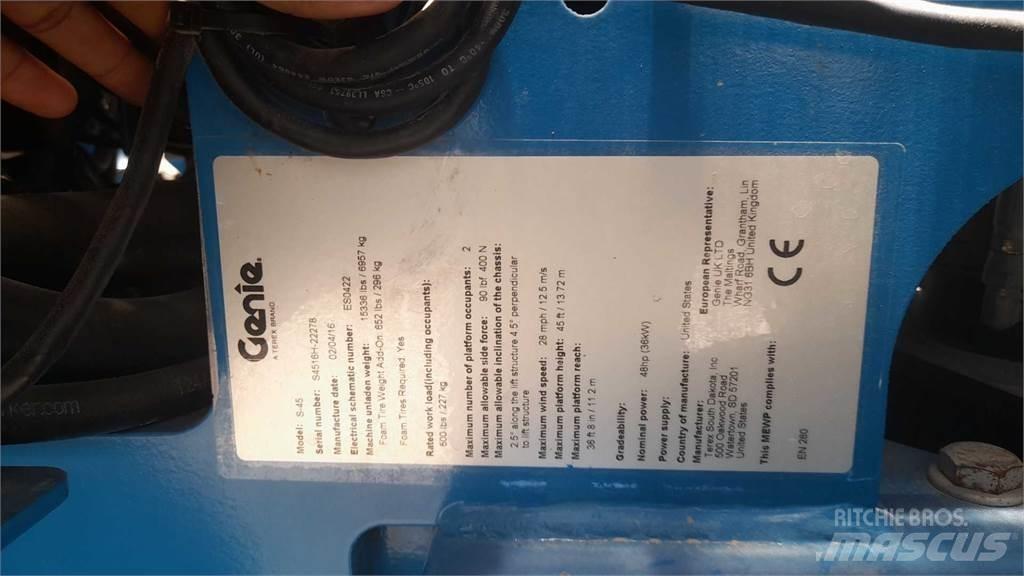 Genie S45 Teleskooppipuominostimet