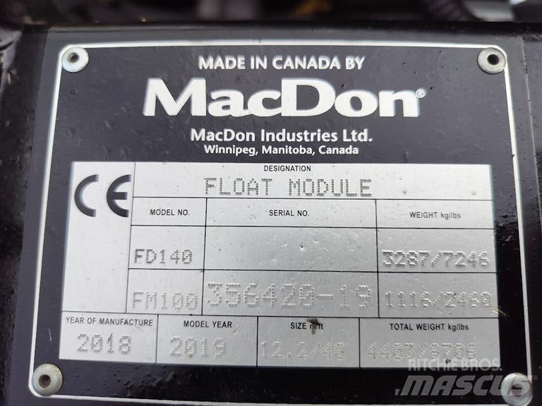 MacDon FD 140 Lisävarusteet ja komponentit