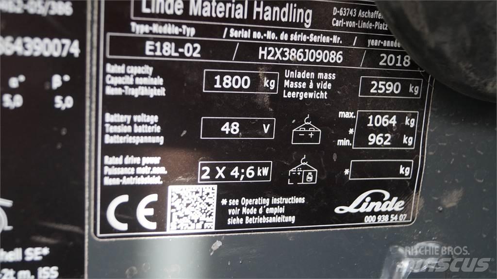 Linde E18L Sähkötrukit