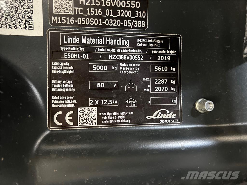 Linde E50HL-01 Sähkötrukit