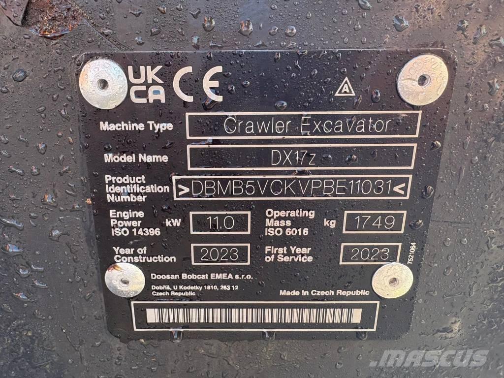Doosan DX 17 Minikaivukoneet < 7t