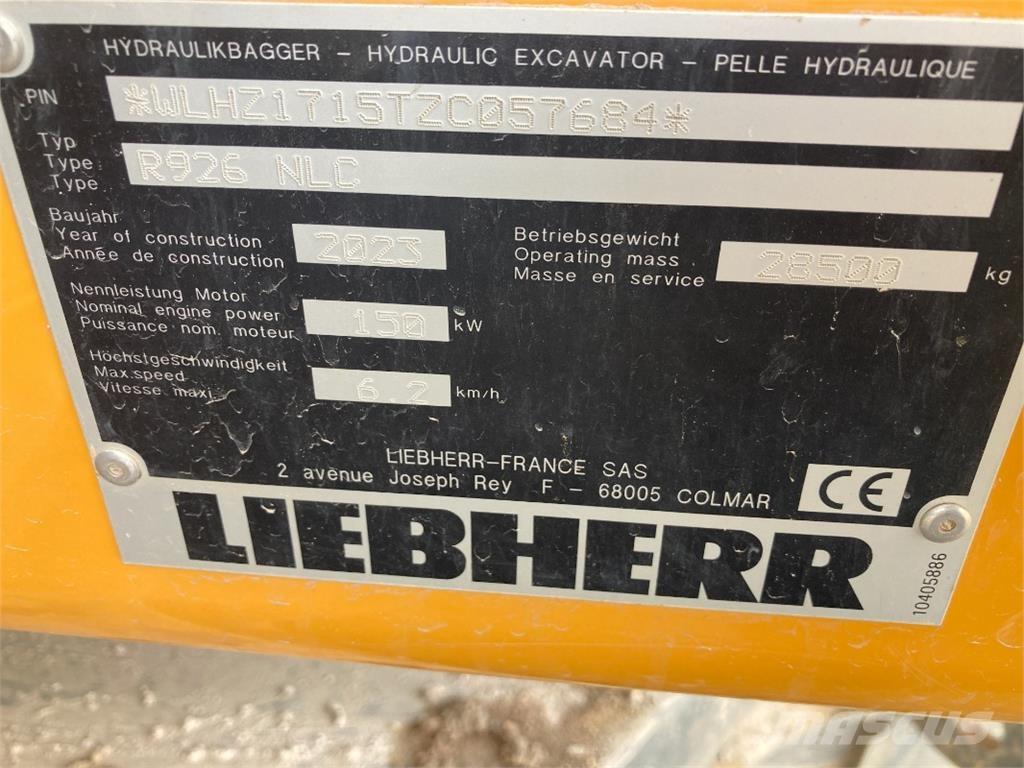 Liebherr R926 Telakaivukoneet