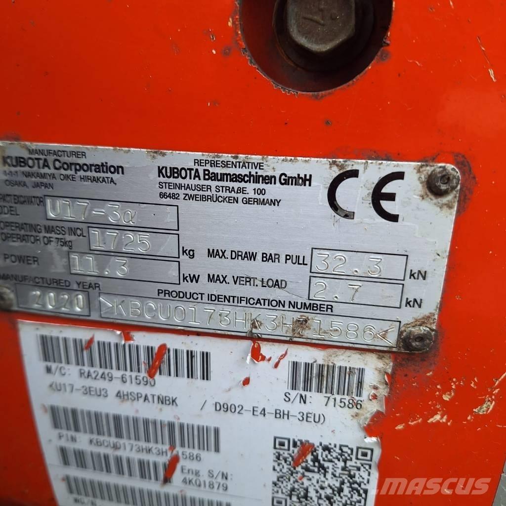 Kubota U 17-3 Minikaivukoneet < 7t