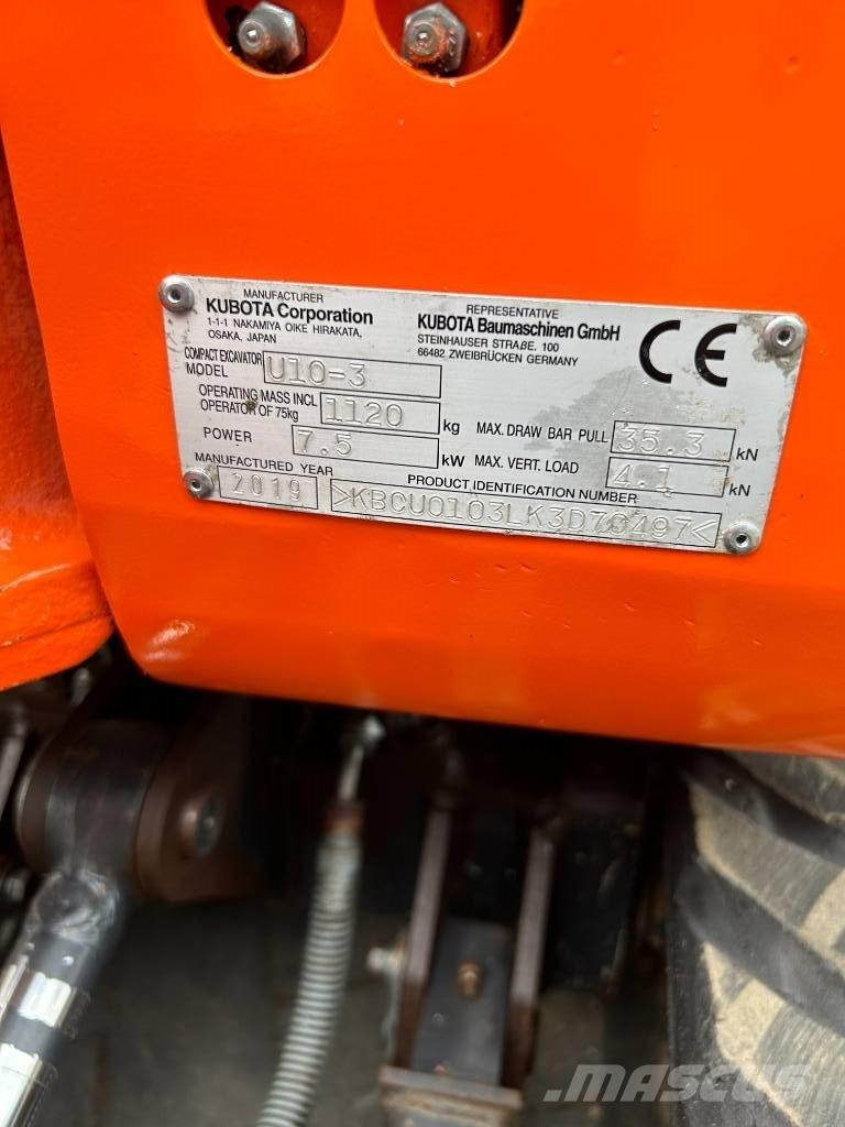 Kubota U 10-3 Minikaivukoneet < 7t