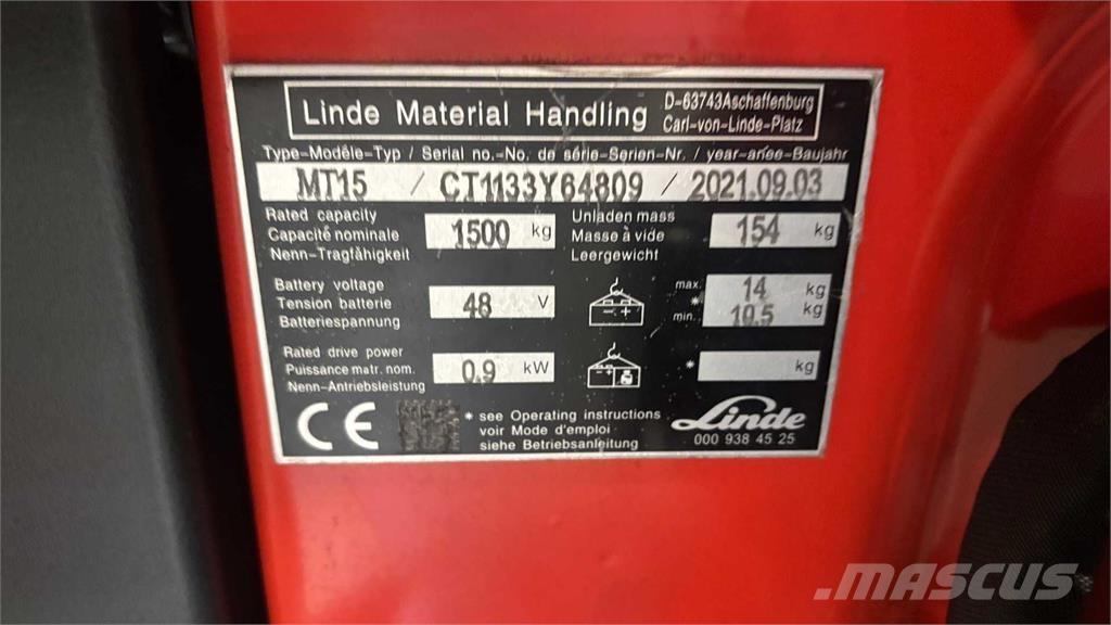 Linde MT15 Sähkötrukit