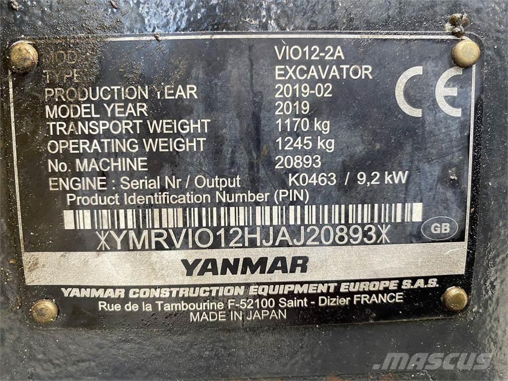 Yanmar VIO12 Pyöräkaivukoneet