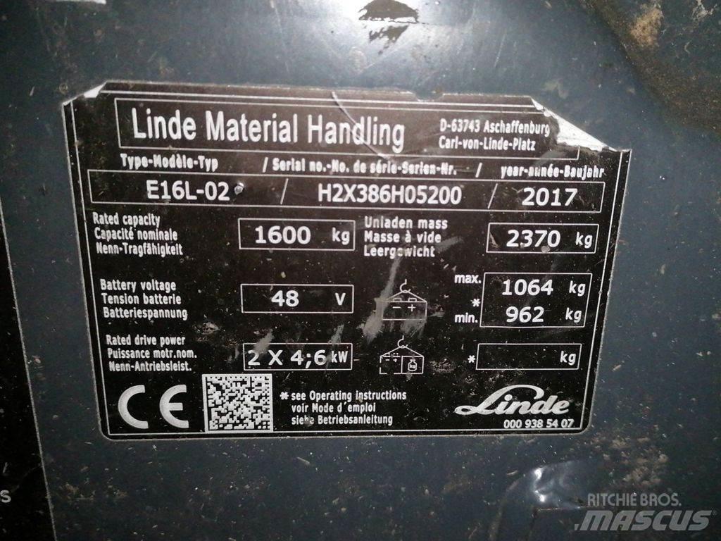 Linde E16L-02 Sähkötrukit