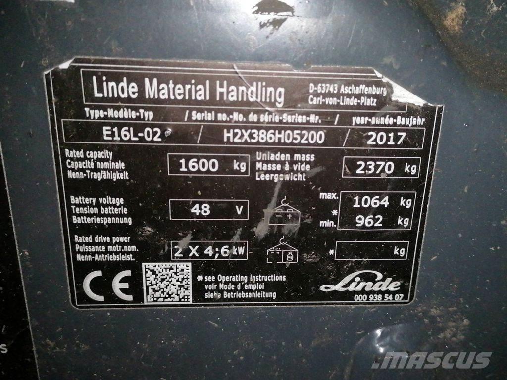 Linde E16L-02 Sähkötrukit