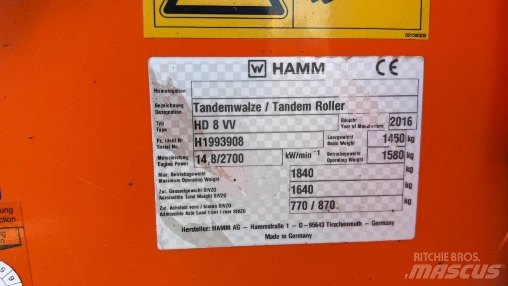 Hamm HD 8 VV Tandemjyrät