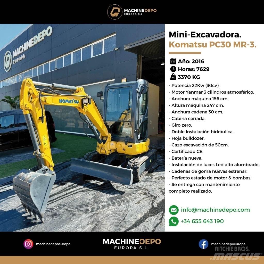 Komatsu PC 30 MR-3 Minikaivukoneet < 7t