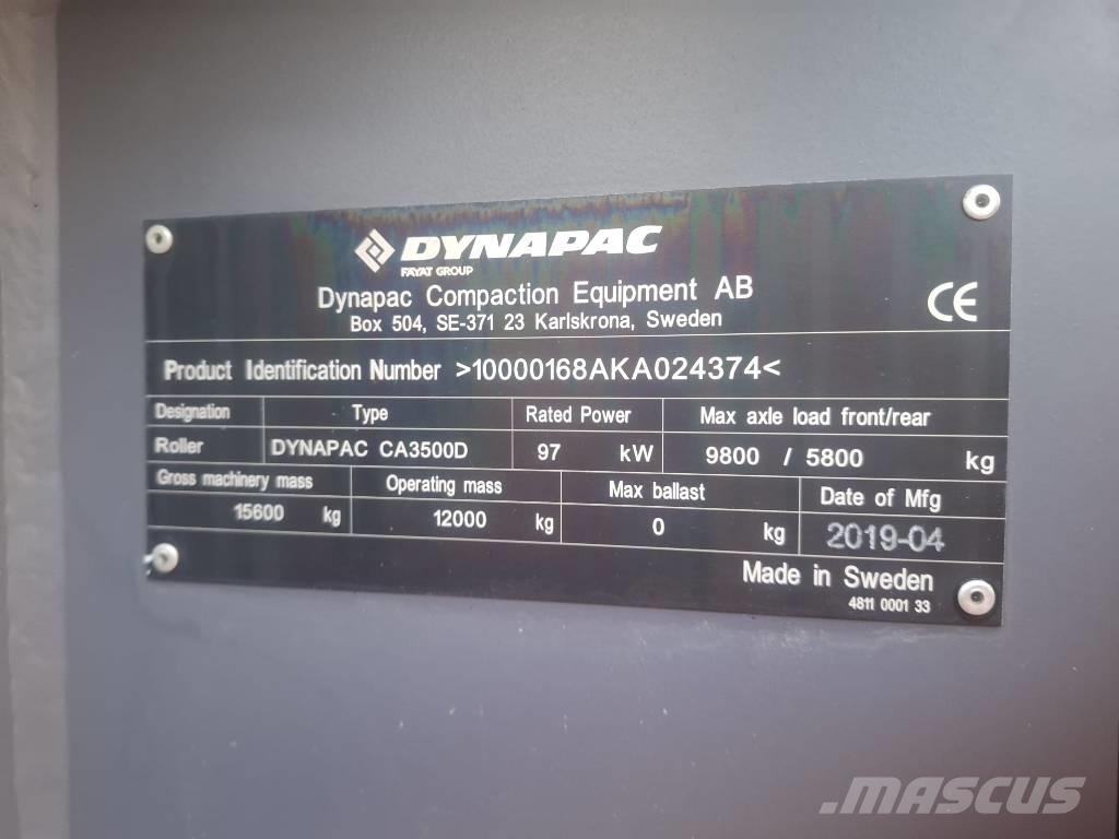 Dynapac CA 3500 D Yksivalssijyrät