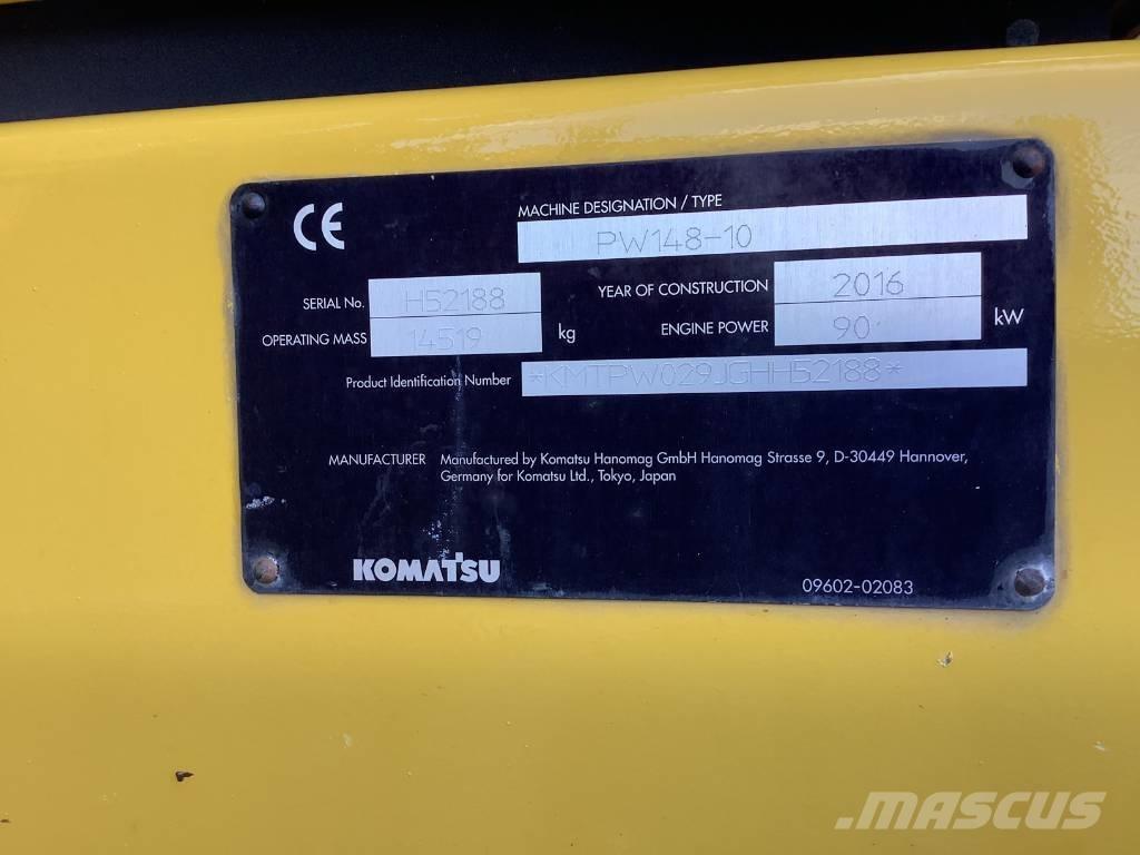 Komatsu PW148-10 Pyöräkaivukoneet