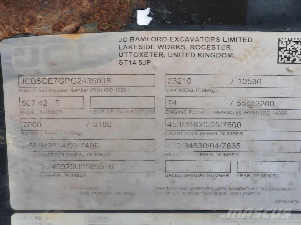 JCB 507-42 Kurottajat