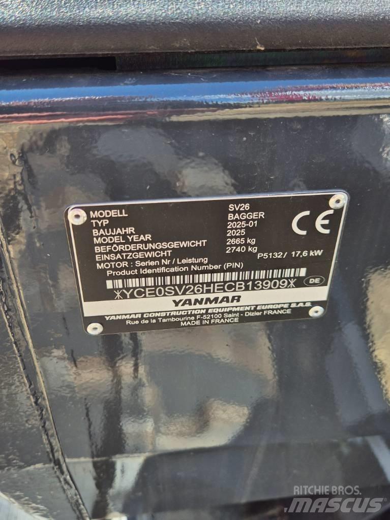 Yanmar SV26 Advance Minikaivukoneet < 7t