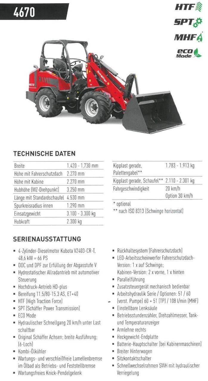 Schäffer 4670 Pienkuormaajat