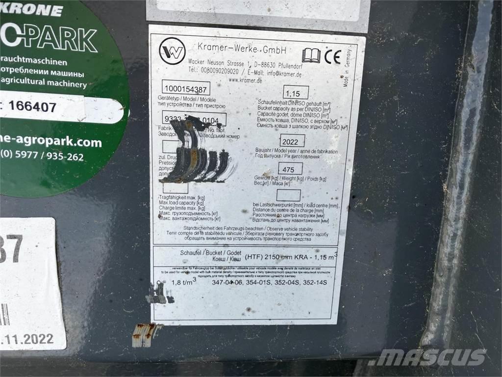 Kramer 2150 mm Etukuormaimen varusteet
