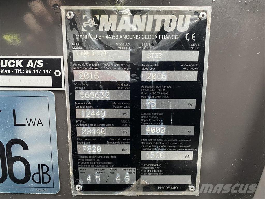 Manitou MT1840A Kurottajat