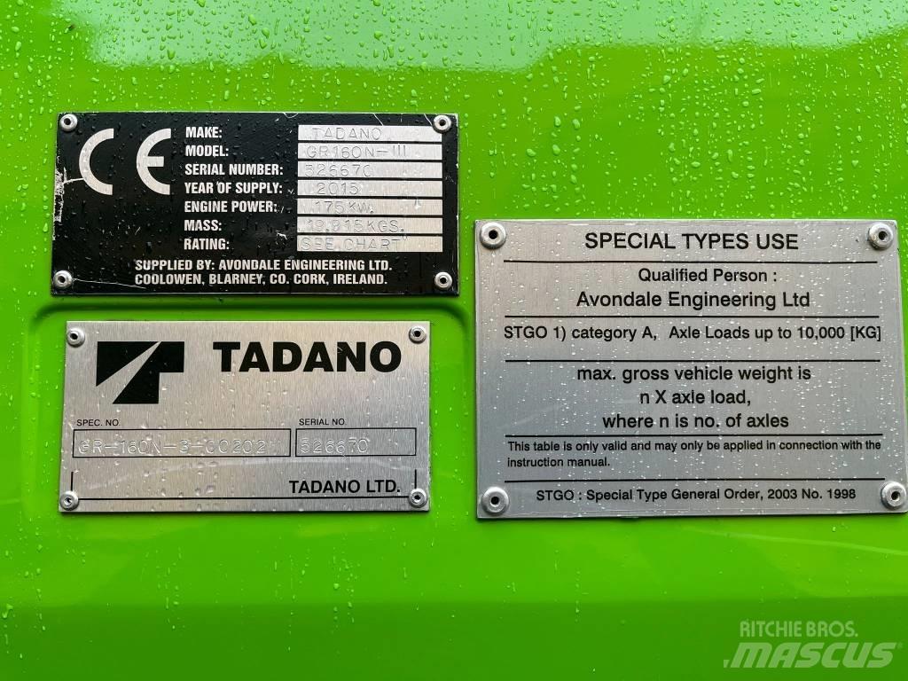Tadano GR 160 n3 RT-nosturit