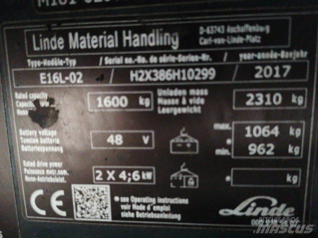 Linde E16L-02 Sähkötrukit
