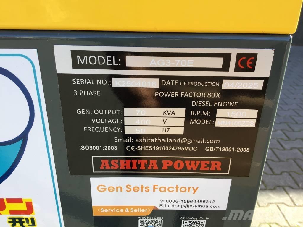 Ashita AG3-70E Dieselgeneraattorit