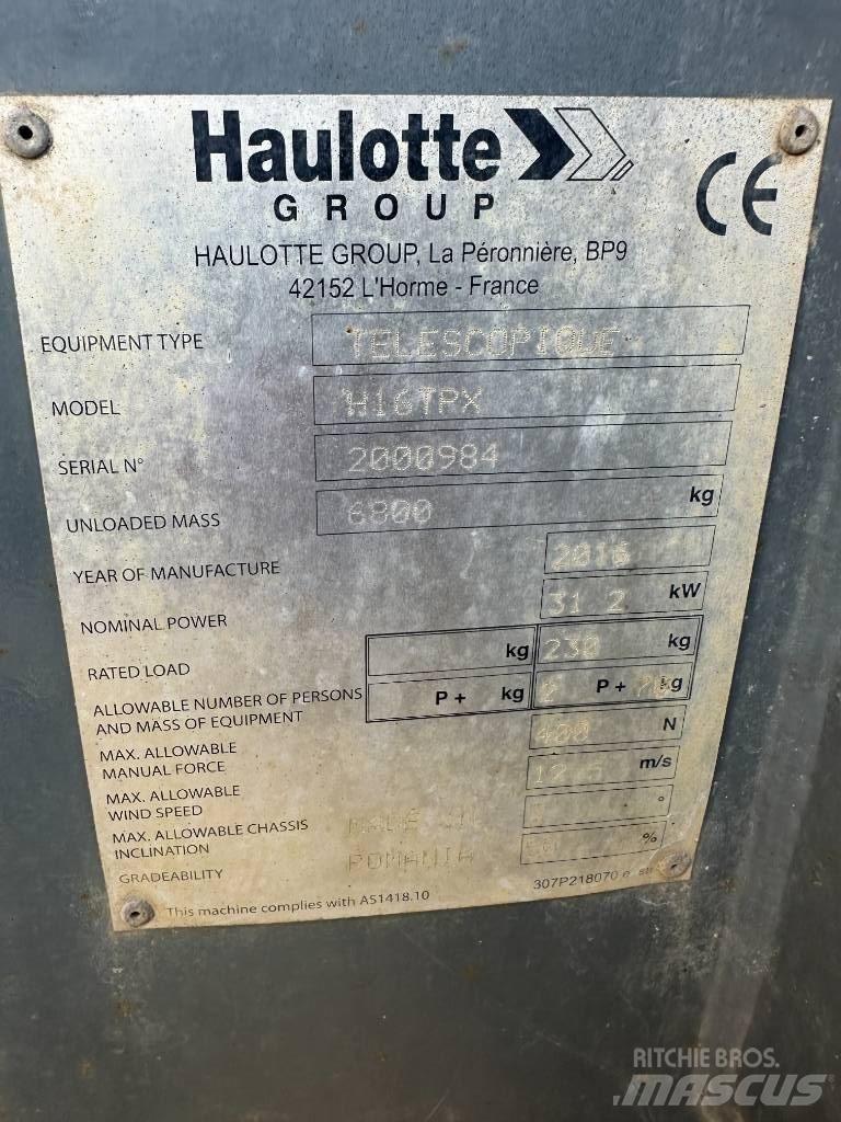 Haulotte H 16 TPX Teleskooppipuominostimet