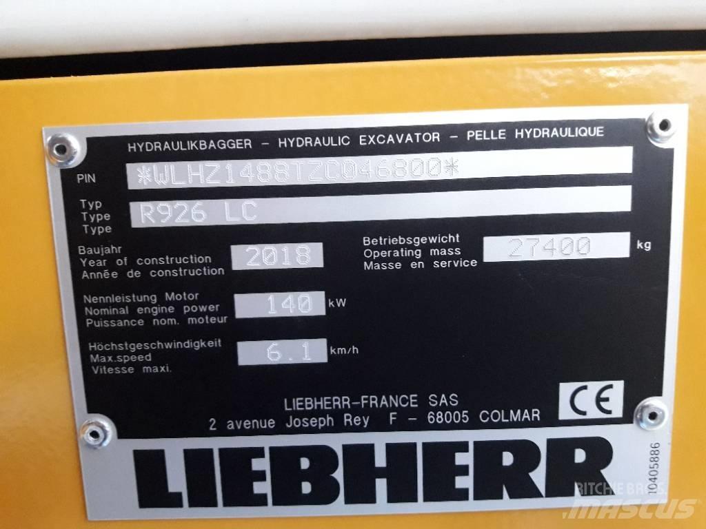 Liebherr R 926 LC Telakaivukoneet