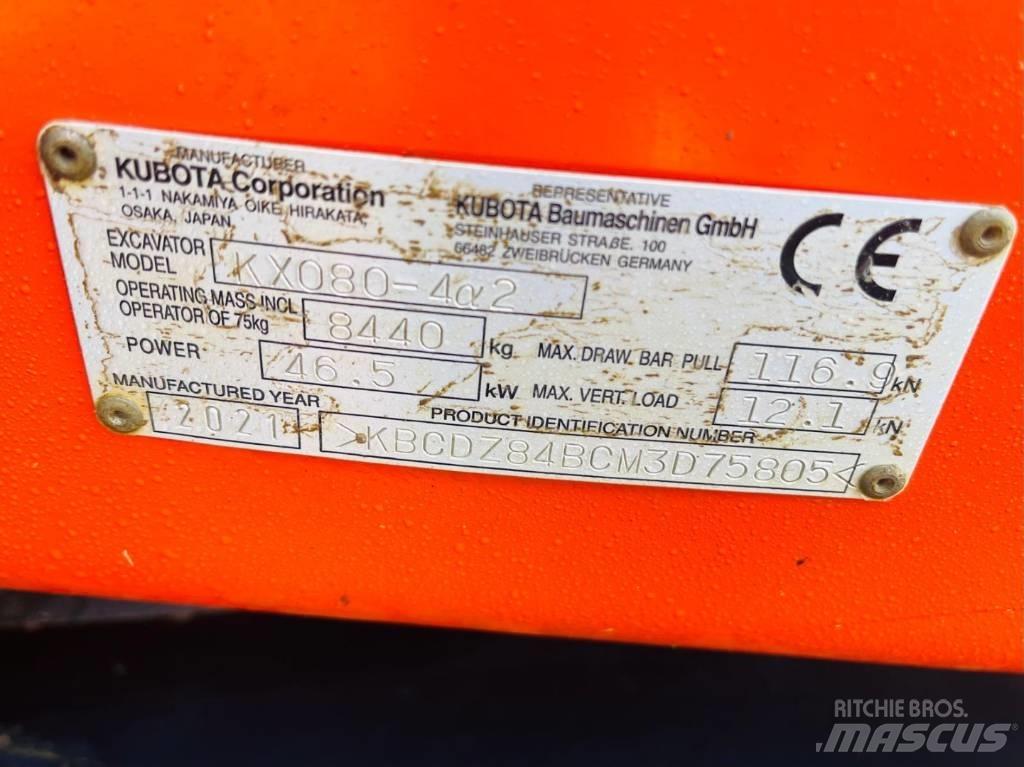 Kubota KX 080-4 Midikaivukoneet 7t - 12t