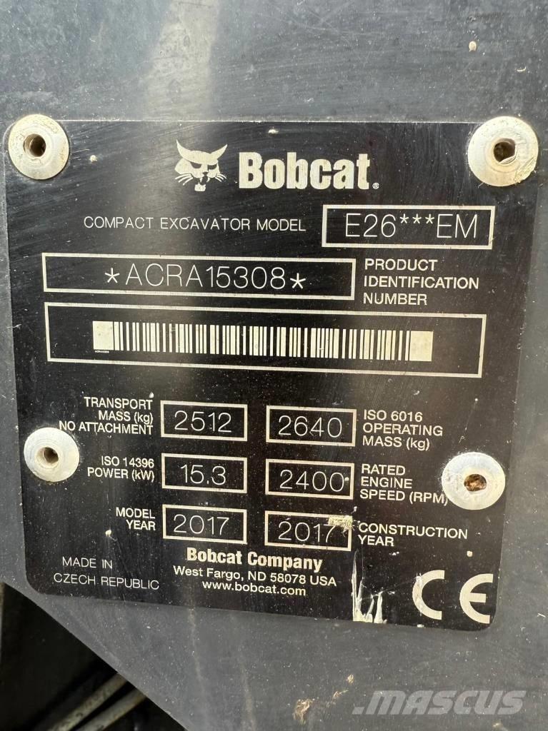 Bobcat E 26 EM Minikaivukoneet < 7t