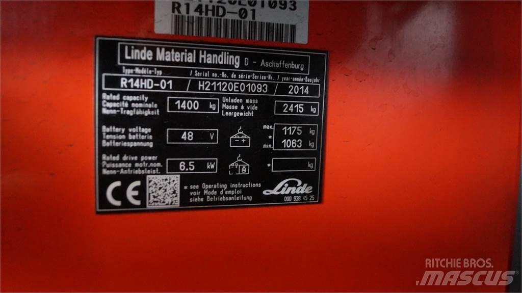 Linde R14HD Työntömastotrukit